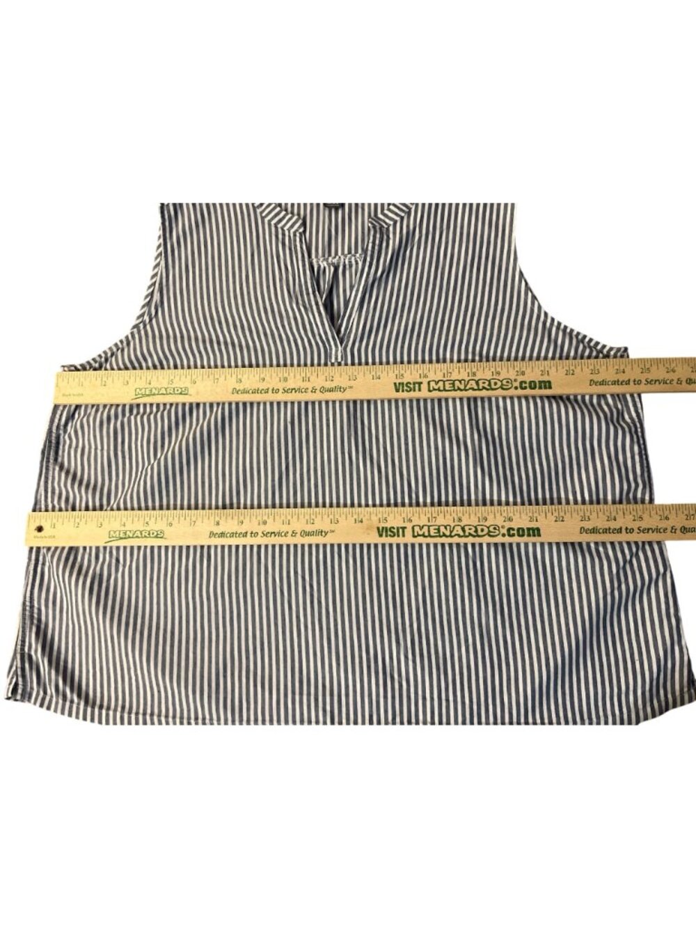 Eddie Bauer Striped Sleeveless Top Womens 2XL Blue White Used - Picture 10 of 11